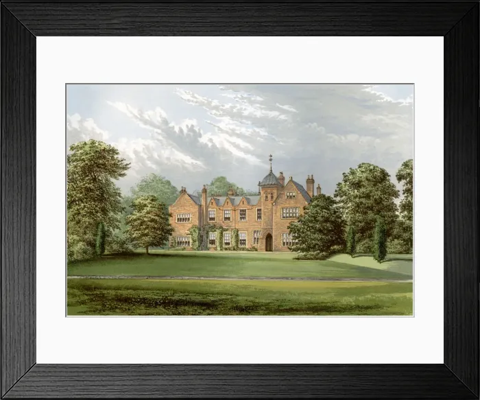 Framed Print : Lea, Lincolnshire, home of Baronet Anderson, c1880 Framed Print : Lea, Lincolnshire, home of Baronet Anderson, c1880