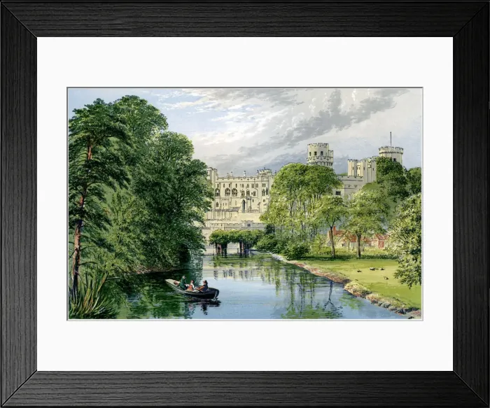 Framed Print : Warwick Castle, Warwickshire, home of the Earl of Warwick, c1880 Framed Print : Warwick Castle, Warwickshire, home of the Earl of Warwick, c1880