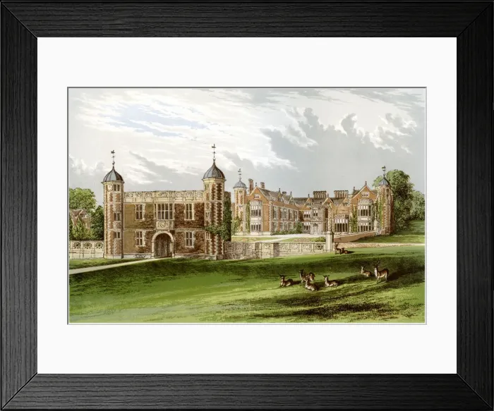 Framed Print : Charlecote Park, Warwickshire, home of the Lucy family, c1880 Framed Print : Charlecote Park, Warwickshire, home of the Lucy family, c1880