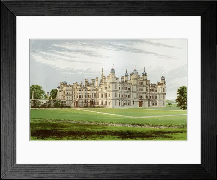 Framed Print : Burghley House, Lincolnshire, home of the Marquis of Exeter, c1880 Framed Print : Burghley House, Lincolnshire, home of the Marquis of Exeter, c1880