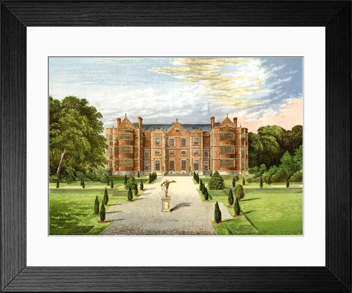 Framed Print : Burton Agnes Hall, Worcestershire, home of Baronet Boynton, c1880 Framed Print : Burton Agnes Hall, Worcestershire, home of Baronet Boynton, c1880