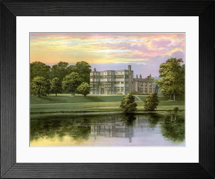 Framed Print : Astley Hall, Lancashire, home of Baronet de Hoghton, c1880 Framed Print : Astley Hall, Lancashire, home of Baronet de Hoghton, c1880