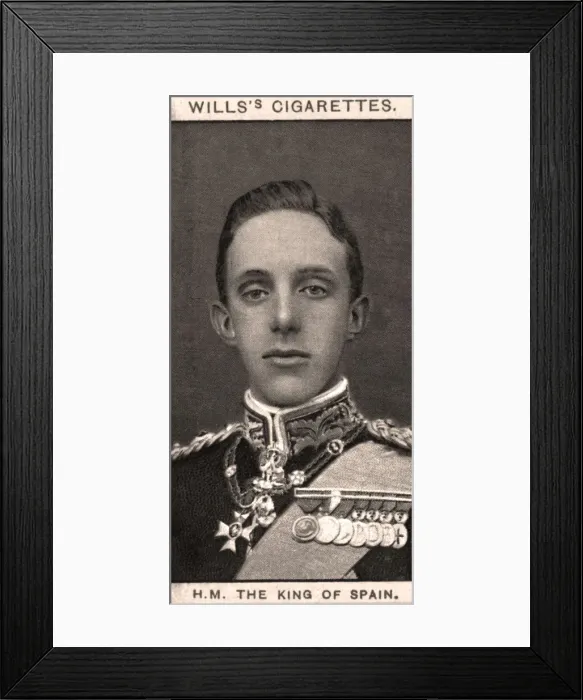 Framed Print : H. M The King of Spain, 1908. Artist: WD & HO Wills Framed Print : H. M The King of Spain, 1908. Artist: WD & HO Wills