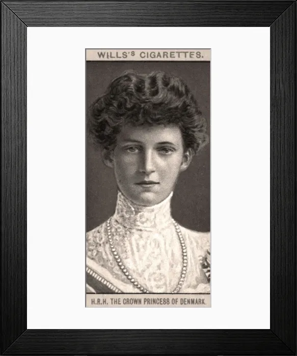 Framed Print : H. R. H The Crown Princess of Denmark, 1908. Artist: WD & HO Wills Framed Print : H. R. H The Crown Princess of Denmark, 1908. Artist: WD & HO Wills