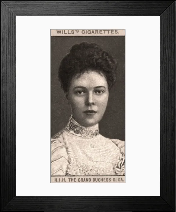 Framed Print : H. I. H The Grand Duchess Olga, 1908. Artist: WD & HO Wills Framed Print : H. I. H The Grand Duchess Olga, 1908. Artist: WD & HO Wills