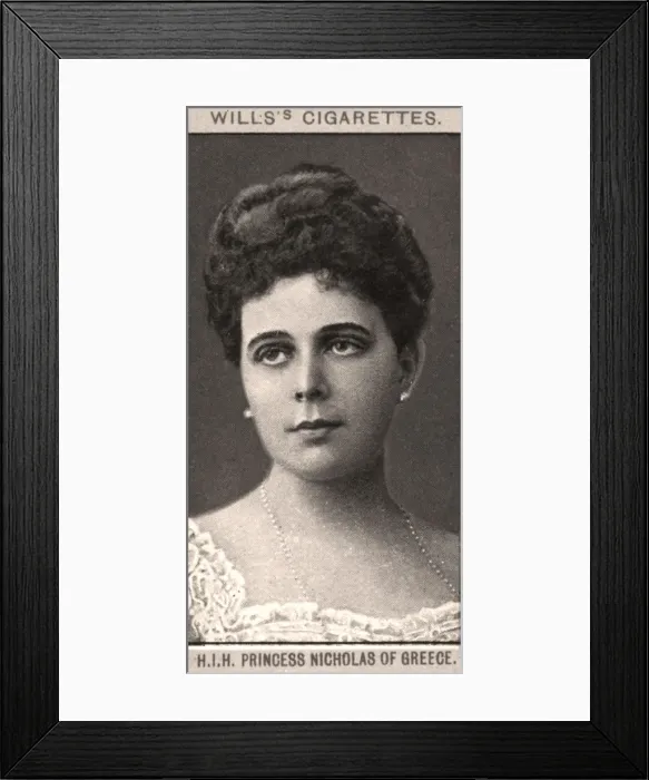 Framed Print : H. I. H Princess Nicholas of Greece, 1908. Artist: WD & HO Wills Framed Print : H. I. H Princess Nicholas of Greece, 1908. Artist: WD & HO Wills