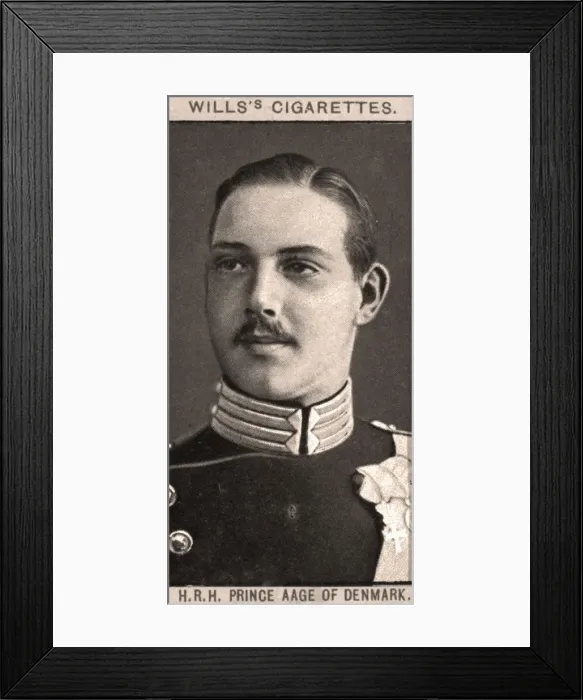 Framed Print : H. R. H Prince Aage of Denmark, 1908. Artist: WD & HO Wills Framed Print : H. R. H Prince Aage of Denmark, 1908. Artist: WD & HO Wills