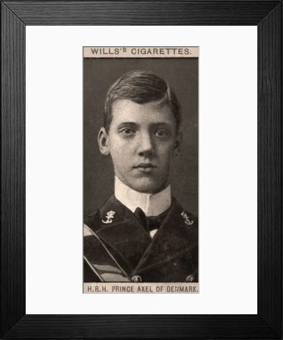 Framed Print : H. R. H Prince Axel of Denmark, 1908. Artist: WD & HO Wills Framed Print : H. R. H Prince Axel of Denmark, 1908. Artist: WD & HO Wills