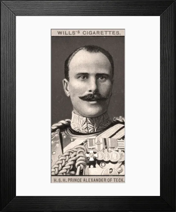 Framed Print : H. S. H Prince Alexander of Teck, 1908. Artist: WD & HO Wills Framed Print : H. S. H Prince Alexander of Teck, 1908. Artist: WD & HO Wills