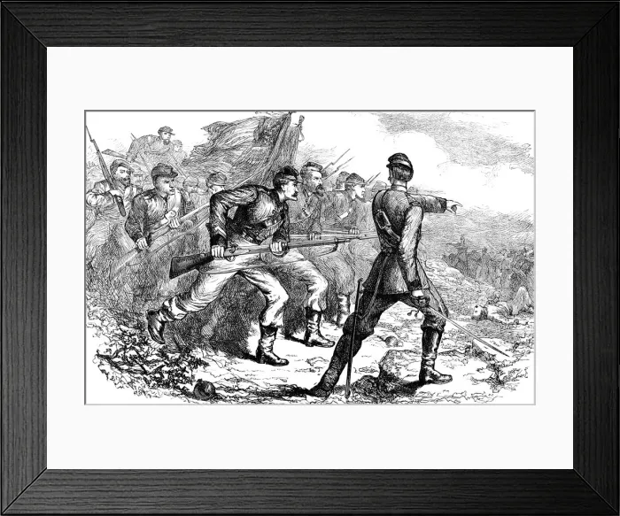 Framed Print : Charge of the Federals at Corinth, American Civil War, (c1880) Framed Print : Charge of the Federals at Corinth, American Civil War, (c1880)
