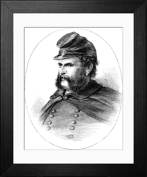 Framed Print : Ambrose Burnside, Union general of the American Civil War, (c1880) Framed Print : Ambrose Burnside, Union general of the American Civil War, (c1880)