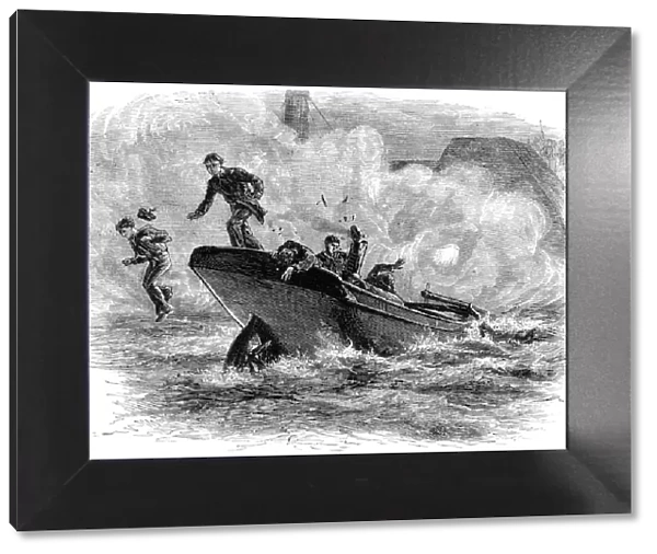 Lieutenant Cushings attack on the Albemarle, c1880