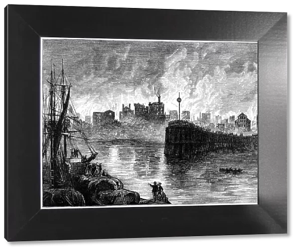 The burning of Chicago, Illinois, USA, 1871 (c1880)