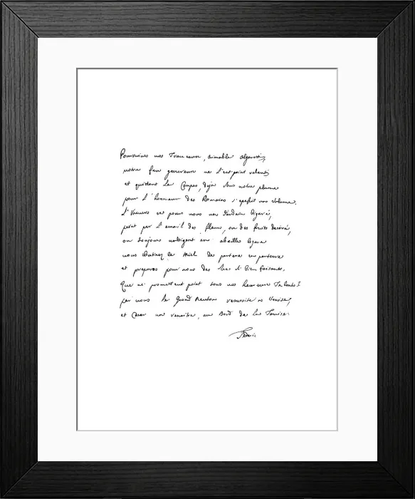 Framed Print : Letter by Frederick the Great, King of Prussia, to Count Francesco Algarotti, 1740 (1865). Artist: Frederick George Netherclift Framed Print : Letter by Frederick the Great, King of Prussia, to Count Francesco Algarotti, 1740 (1865). Artist: Frederick George Netherclift