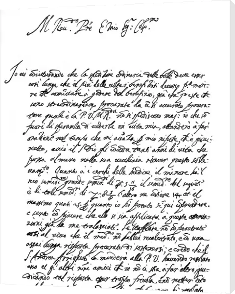 Letter by Galileo Galilei, 1627 (1865). Artist: Frederick George Netherclift