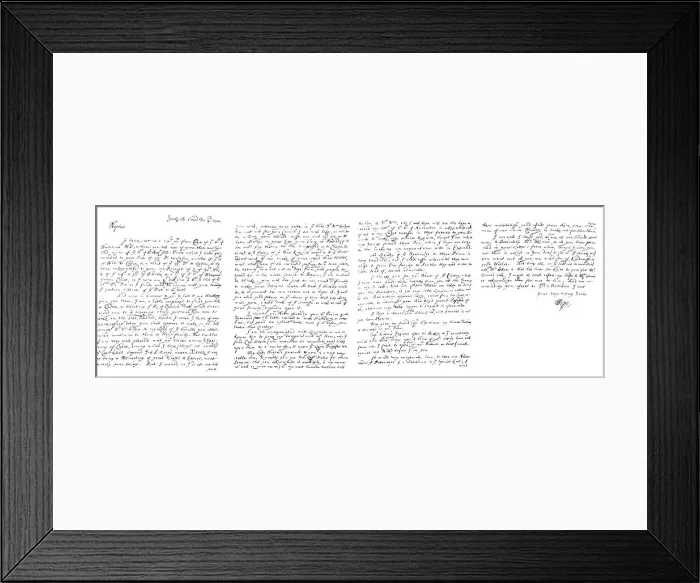 Framed Print : Letter by Samuel Pepys to John Jackson, Esq, 1700 (1865). Artist: Frederick George Netherclift Framed Print : Letter by Samuel Pepys to John Jackson, Esq, 1700 (1865). Artist: Frederick George Netherclift