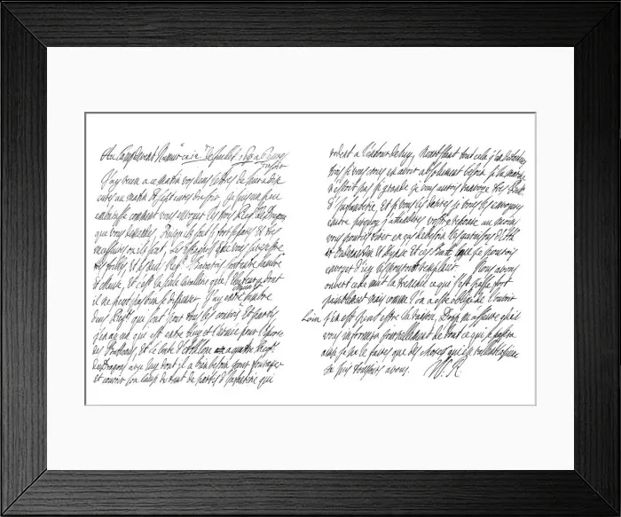 Framed Print : Letter by William III King of England, 1695 (1865). Artist: Frederick George Netherclift Framed Print : Letter by William III King of England, 1695 (1865). Artist: Frederick George Netherclift