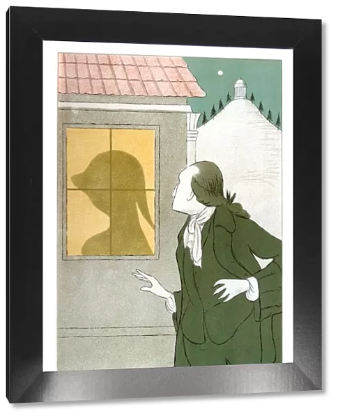 Goethe Watching the Shadow of Lili on the Blind, 1904. Artist: Max Beerbohm