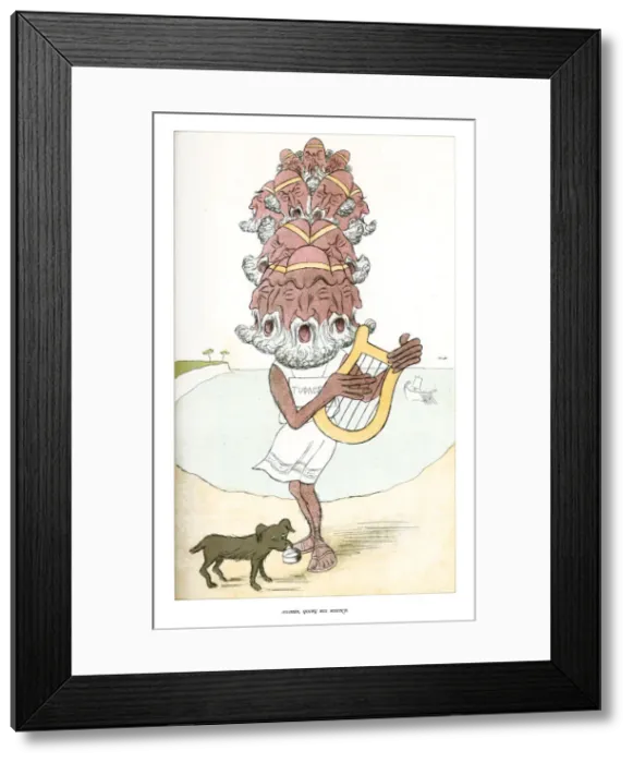 Framed Print : Homer, Going His Round, 1904. Artist: Max Beerbohm Framed Print : Homer, Going His Round, 1904. Artist: Max Beerbohm