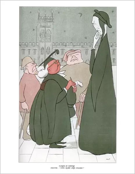 Dante in Oxford; Proctor: Your Name And College?, 1904. Artist: Max Beerbohm