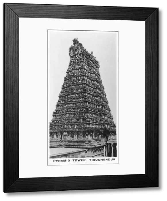 Framed Print : Pyramid Tower, Tiruchendur, Tamil Nadu, India, c1925 Framed Print : Pyramid Tower, Tiruchendur, Tamil Nadu, India, c1925