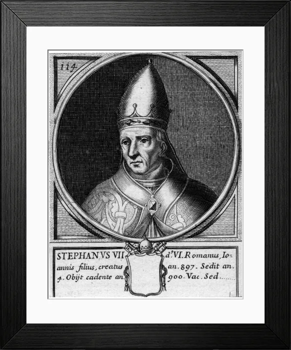 Framed Print : Stephen VII, Pope of the Catholic Church Framed Print : Stephen VII, Pope of the Catholic Church