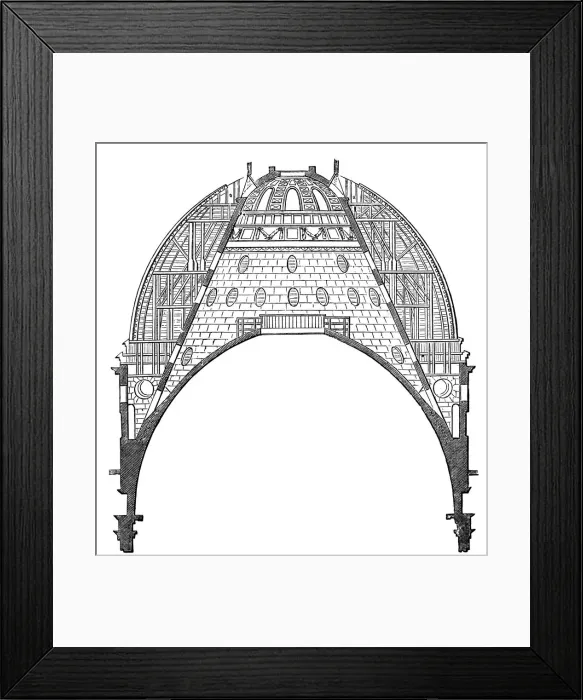 Framed Print : The dome of St Pauls Cathedral, London, 17th century (1882) Framed Print : The dome of St Pauls Cathedral, London, 17th century (1882)