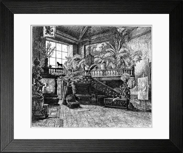 Framed Print : The larger studio of Hans Makart, Vienna, Austria, c1880-1882 Framed Print : The larger studio of Hans Makart, Vienna, Austria, c1880-1882
