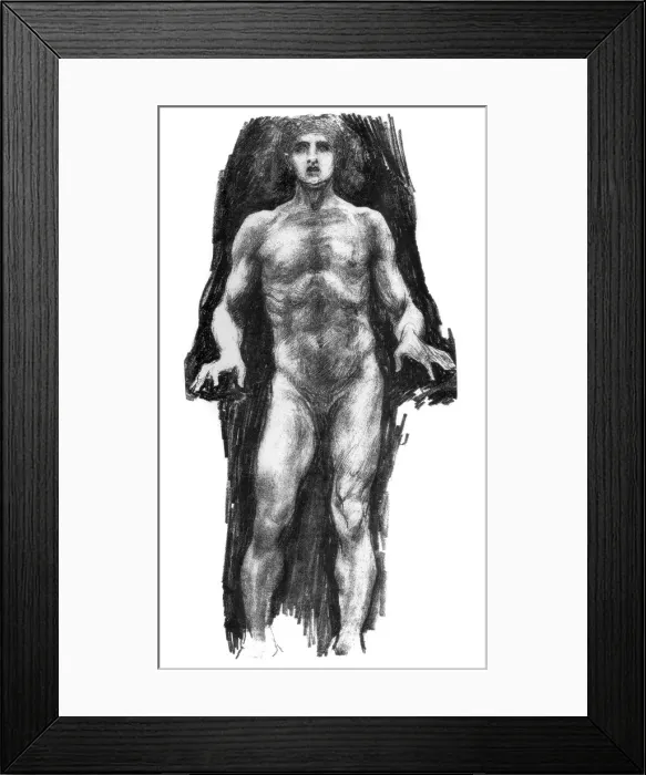 Framed Print : Facsimile from the sketch book of Hubert Herkomer, c1880-1882 Framed Print : Facsimile from the sketch book of Hubert Herkomer, c1880-1882