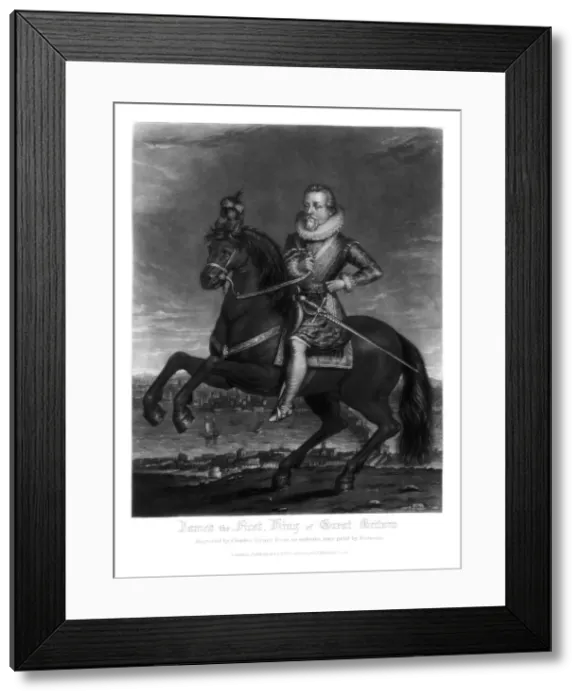 Framed Print : James I, King of Great Britain, 1816. Artist: Charles Turner Framed Print : James I, King of Great Britain, 1816. Artist: Charles Turner
