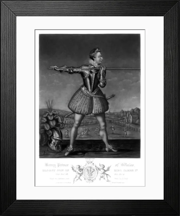 Framed Print : Henry, Prince of Wales, eldest son of King James I, 1816. Artist: Robert Dunkarton Framed Print : Henry, Prince of Wales, eldest son of King James I, 1816. Artist: Robert Dunkarton
