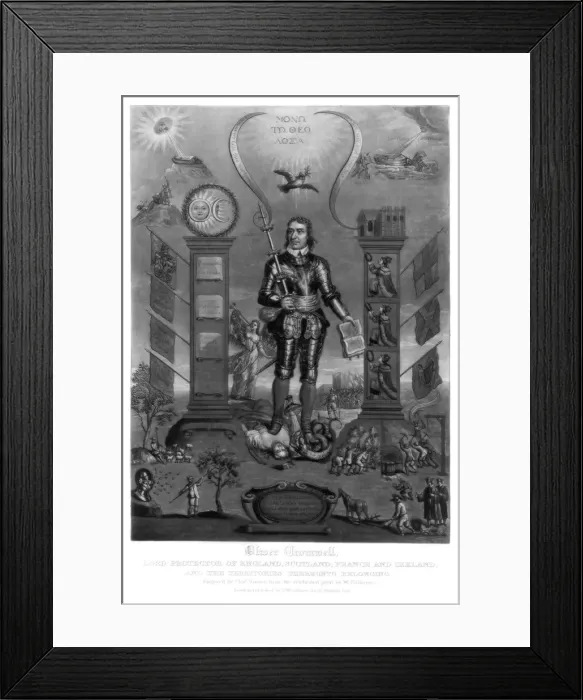 Framed Print : Oliver Cromwell, English soldier and statesman, (1816). Artist: Charles Turner Framed Print : Oliver Cromwell, English soldier and statesman, (1816). Artist: Charles Turner