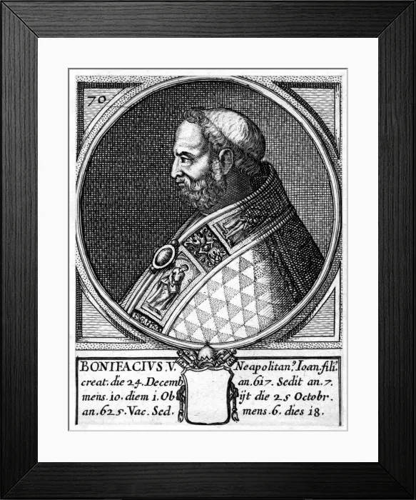 Framed Print : Boniface V, Pope of the Catholic Church Framed Print : Boniface V, Pope of the Catholic Church
