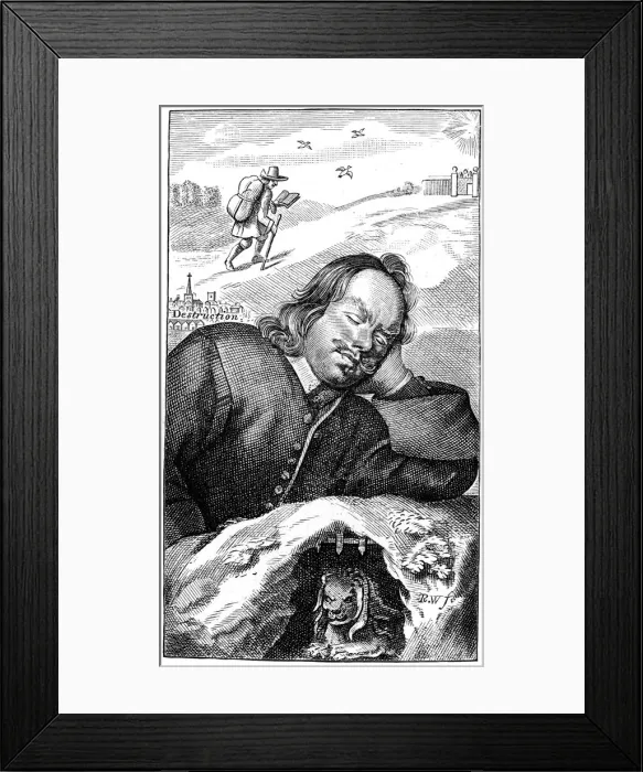 Framed Print : Bunyans Dream, 1680, (1893) Framed Print : Bunyans Dream, 1680, (1893)