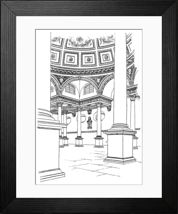 Framed Print : Interior of St Stephens Church, Walbrook, City of London, 1893 Framed Print : Interior of St Stephens Church, Walbrook, City of London, 1893