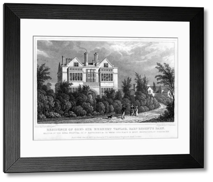 Framed Print : Residence of General Sir Herbert Taylor, Baronet, Regents Park, London, 1827. Artist: William Tombleson Framed Print : Residence of General Sir Herbert Taylor, Baronet, Regents Park, London, 1827. Artist: William Tombleson