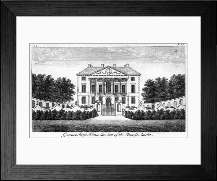 Framed Print : Gunnersbury House, the Seat of Princess Amelia Framed Print : Gunnersbury House, the Seat of Princess Amelia