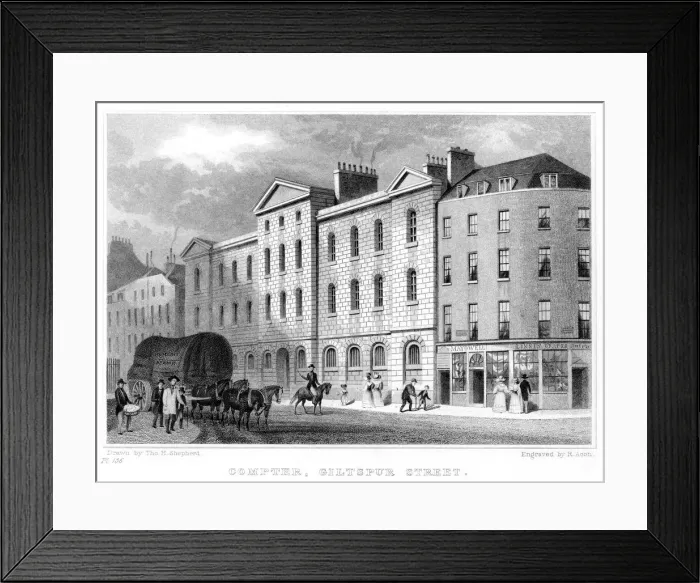 Framed Print : Compter, Giltspur Street, London, 19th century. Artist: R Acon Framed Print : Compter, Giltspur Street, London, 19th century. Artist: R Acon