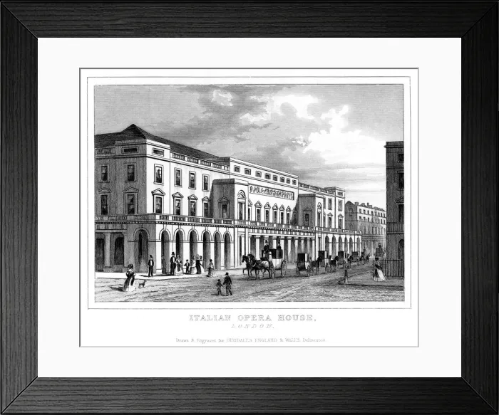 Framed Print : Italian Opera House, Haymarket, Westminster, London, late 18th - early 19th century Framed Print : Italian Opera House, Haymarket, Westminster, London, late 18th - early 19th century
