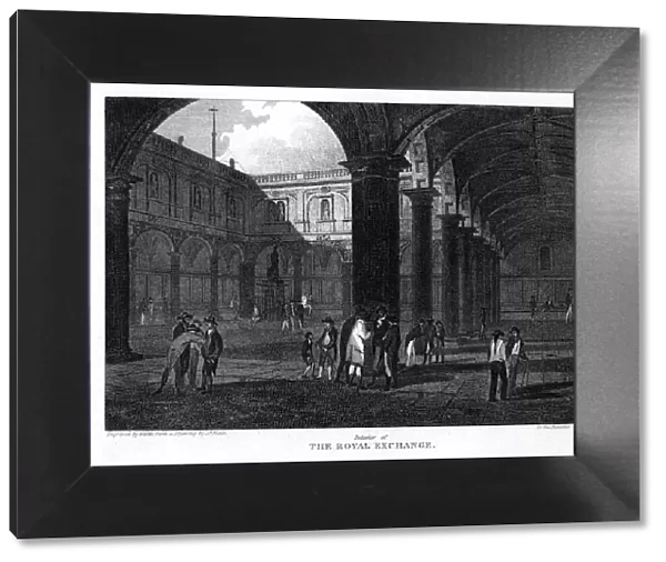 The Royal Exchange, City of London, 1816. Artist: W Wallis