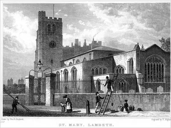 Church of St Mary, Lambeth, London, 1831. Artist: Thomas Higham