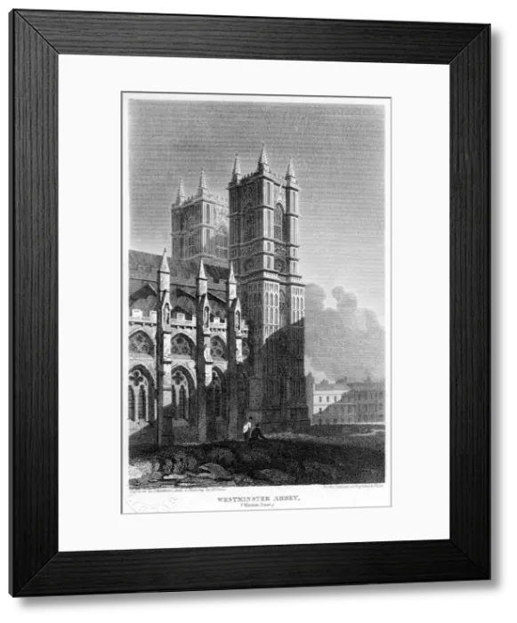 Framed Print : Western towers, Westminster Abbey, London, 1815. Artist: Matthews Framed Print : Western towers, Westminster Abbey, London, 1815. Artist: Matthews