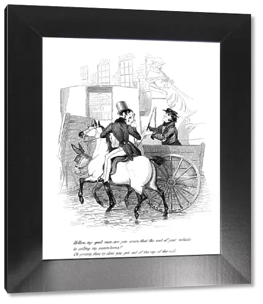 Cartoon on a riding theme, 19th century