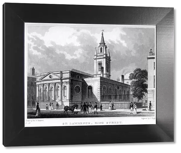 Church of St Lawrence, King Street, London, 19th century. Artist: J Tingle