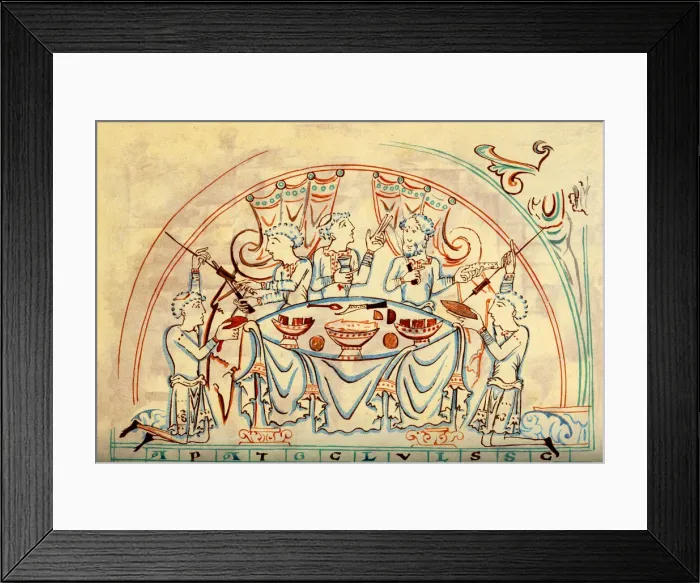 Framed Print : A banquet, 11th century (1892) Framed Print : A banquet, 11th century (1892)