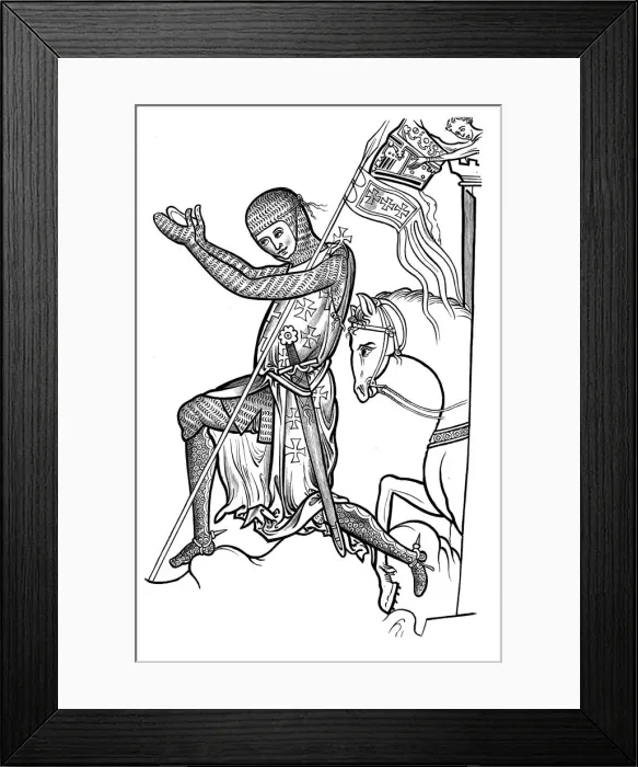 Framed Print : Knight in armour, late 13th century, (1892) Framed Print : Knight in armour, late 13th century, (1892)