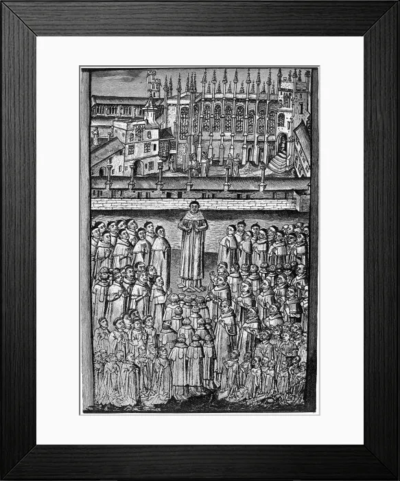 Framed Print : One hundred clerks, New College, Oxford, c1453, (1892) Framed Print : One hundred clerks, New College, Oxford, c1453, (1892)