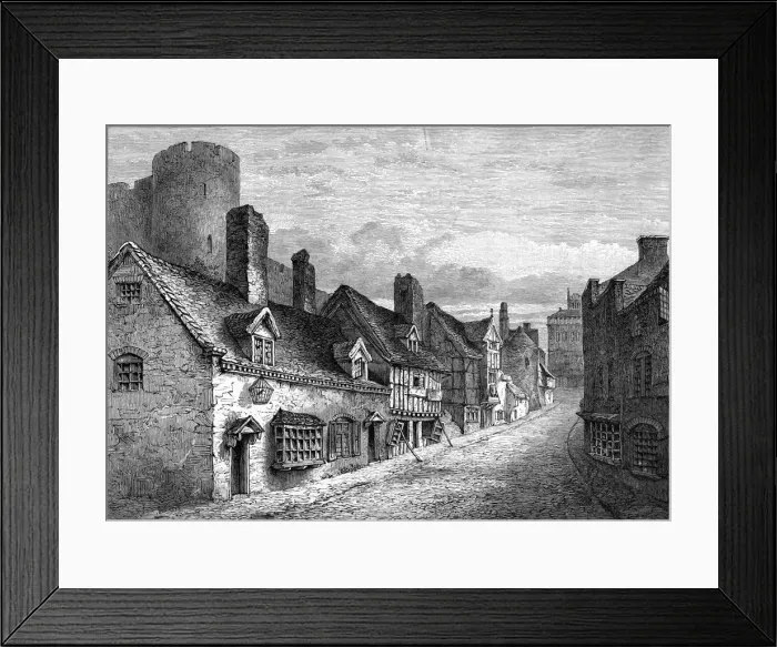 Framed Print : Castle Gate, Shrewsbury, Shropshire, 1893 Framed Print : Castle Gate, Shrewsbury, Shropshire, 1893
