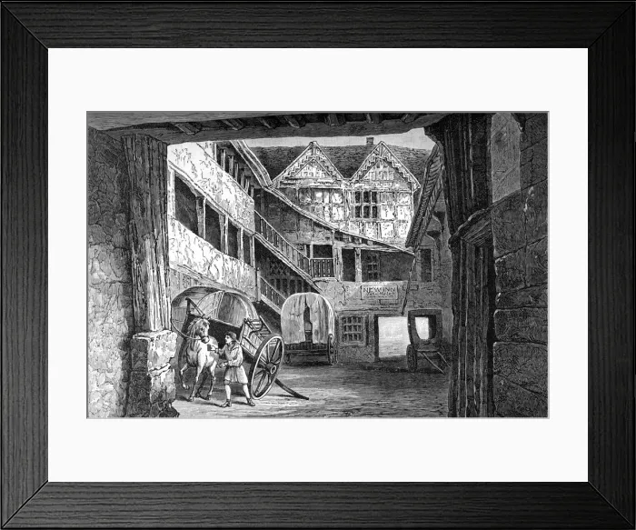 Framed Print : The New Inn, Gloucester, 1893
