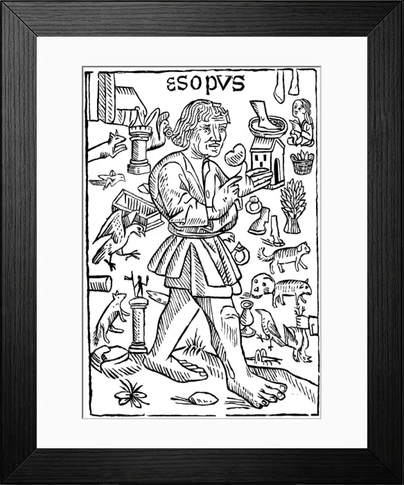 Framed Print : Aesop, 15th century (1893) Framed Print : Aesop, 15th century (1893)